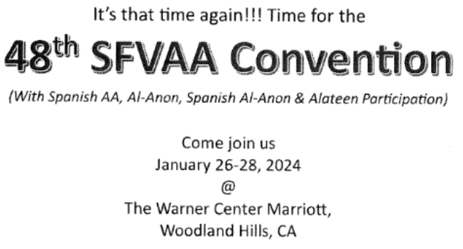 48th SFVAA Convention Jan 26-28