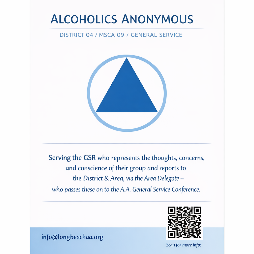 About District 04 MSCA 09, General Service – Alcoholics Anonymous