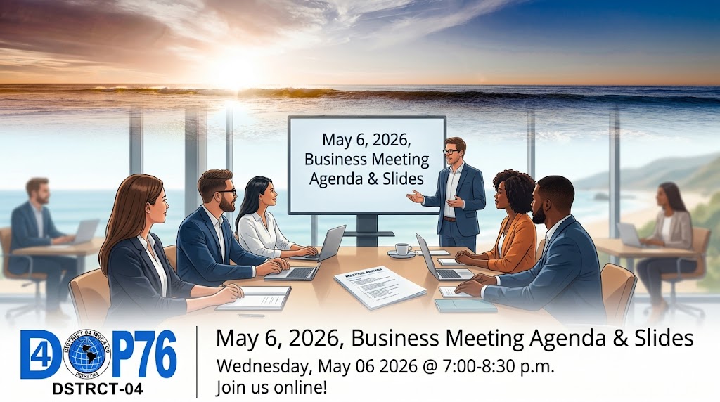 May 6, 2026, Business Meeting Agenda & Slides